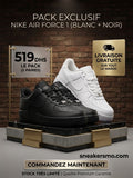 Pack 2 Air Force 1 White & Black